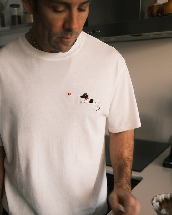 白色男士 Aaron T恤