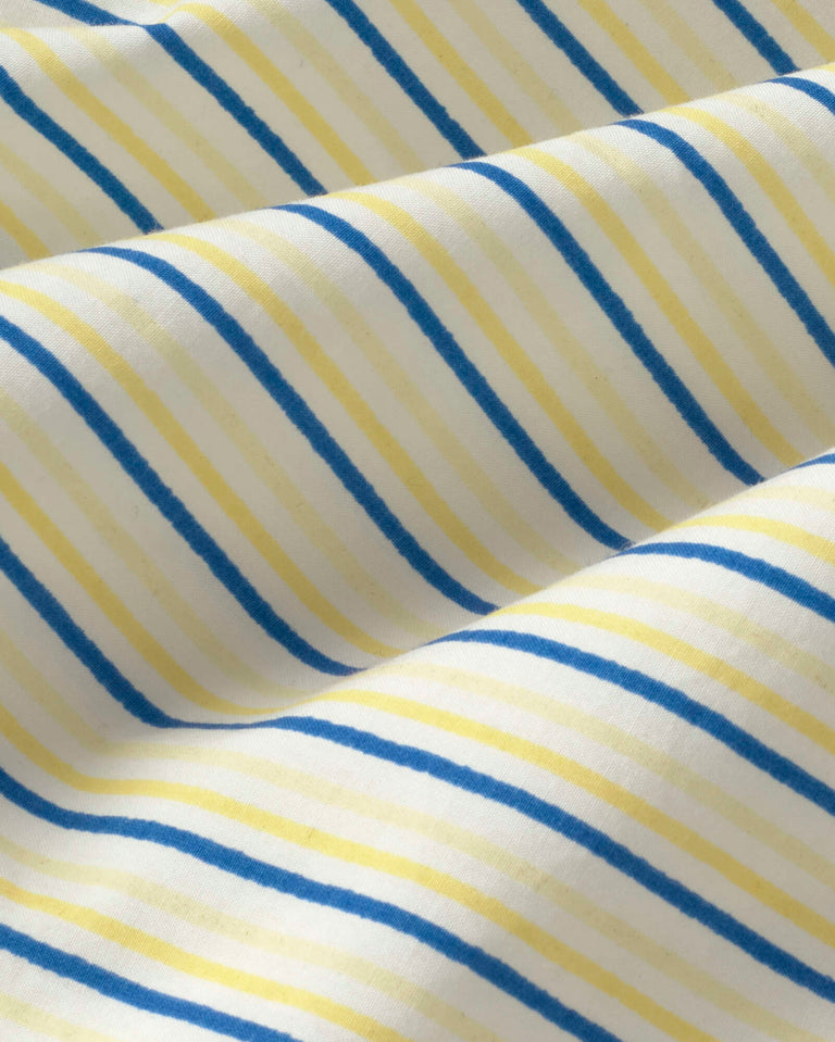 Boxer popelin rayas amarillas y azul sostenible silueta - 2