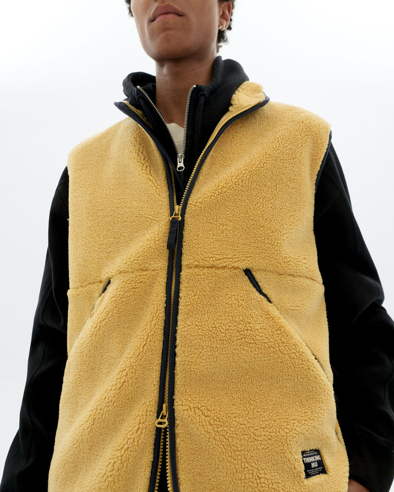 Chaleco borreguito amarillo Craig sostenible - 4