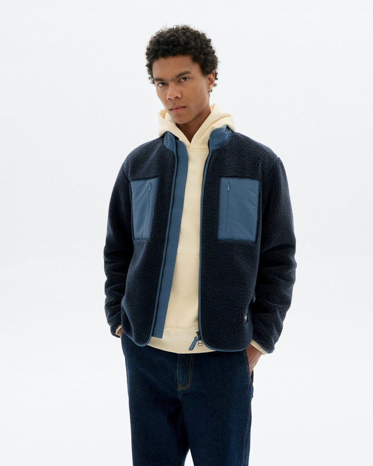 Chaqueta borreguito azul Marcus sostenible - 1