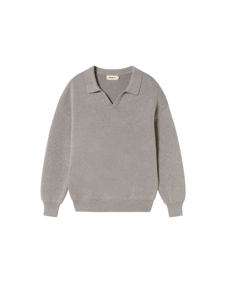 Jersey gris lana Aritz sostenible - silueta 2