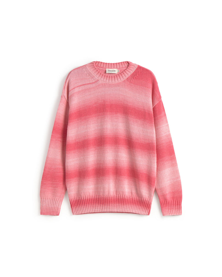 Jersey oversize rosa rayas Cosmo sostenible silueta - 1