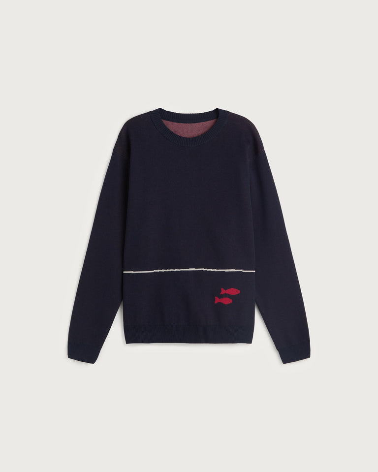 Jersey navy pescadors Seth sostenible silueta - 1