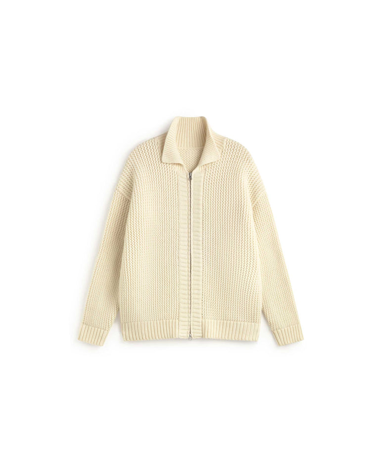 Cardigan lana Oskar sostenible silueta - 1
