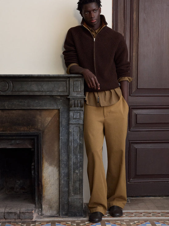 Ekaiz brown wool sweater