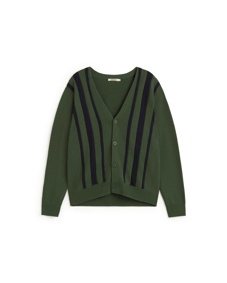 Cardigan rayas algodón Creed sostenible silueta - 1