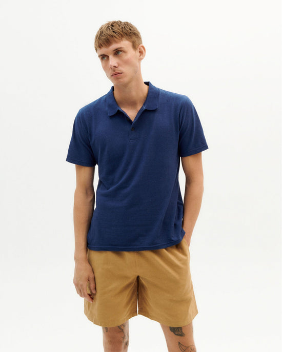 Polo navy Hemp-1