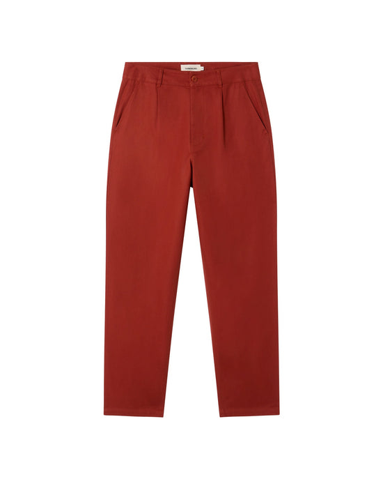 Pantalón rojo hemp Moero sostenible-silueta-1