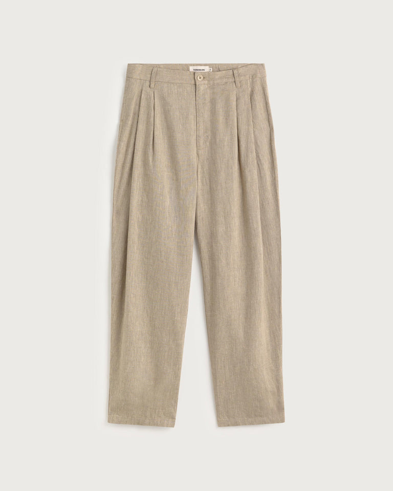 Pantalón carrot crudo hemp Sigurd sostenible silueta - 1