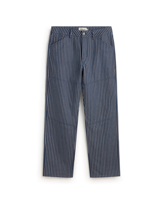 Pantalón recto rayas tinte natural Stan sostenible silueta - 1
