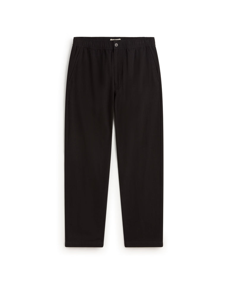 Pantalón recto negro Travel light sostenible silueta - 1