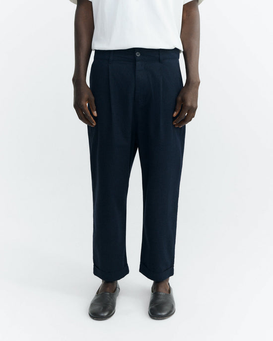 Pantalón relaxed pinza navy Wotan sostenible - 2