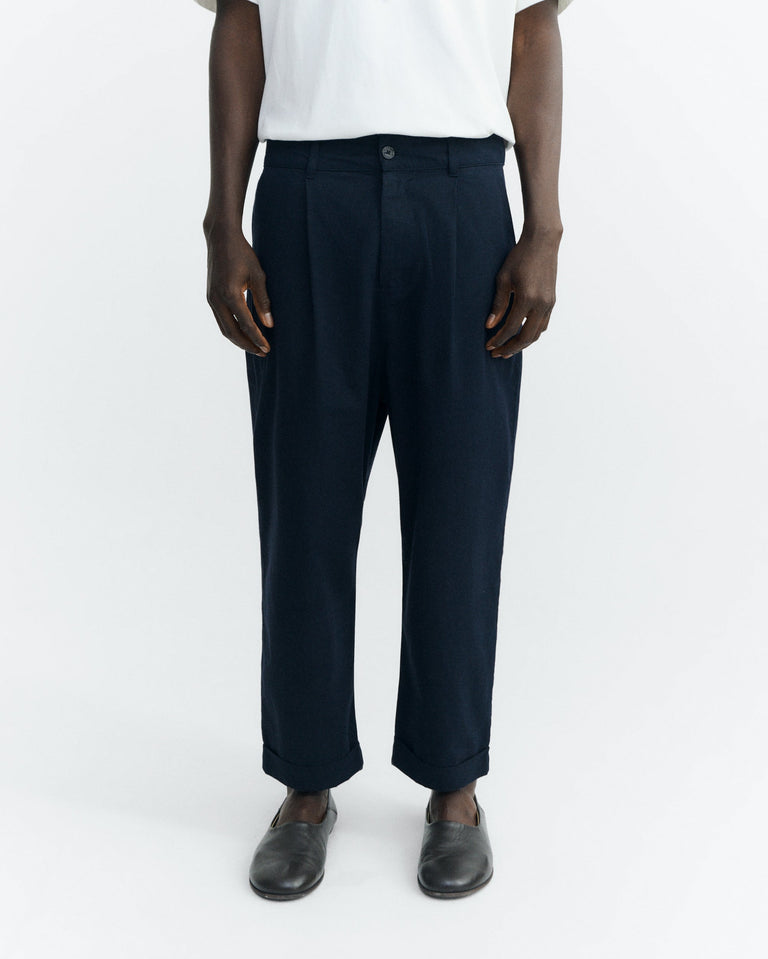Pantalón relaxed pinza navy Wotan sostenible - 2