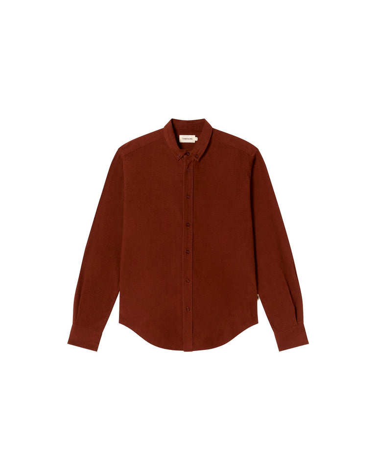 Camisa marrón micropana Ant sostenible - silueta 1