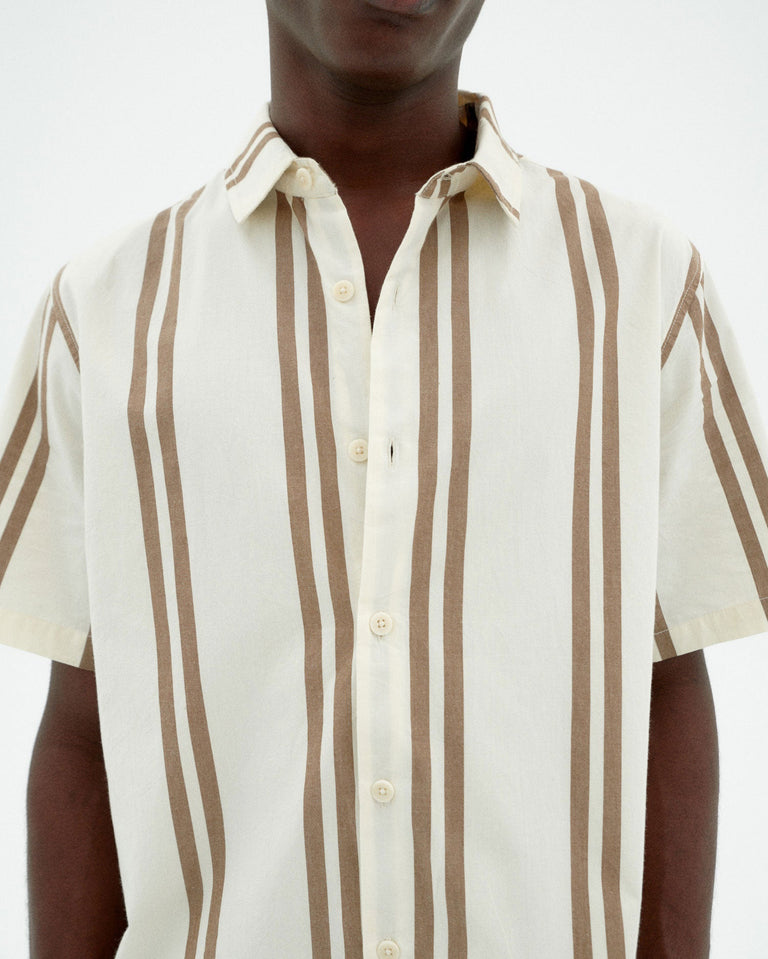 Camisa rayas marrón Tom sostenible-3