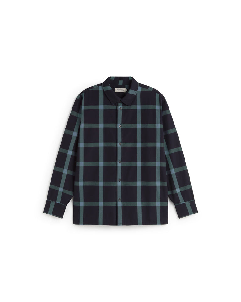 Camisa navy cuadros Jimbo sostenible silueta - 1