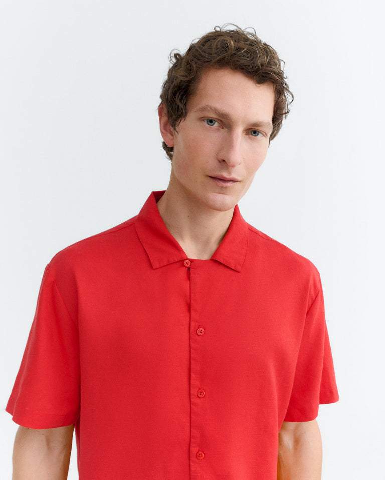 Camisa roja hemp Junior sostenible - 2