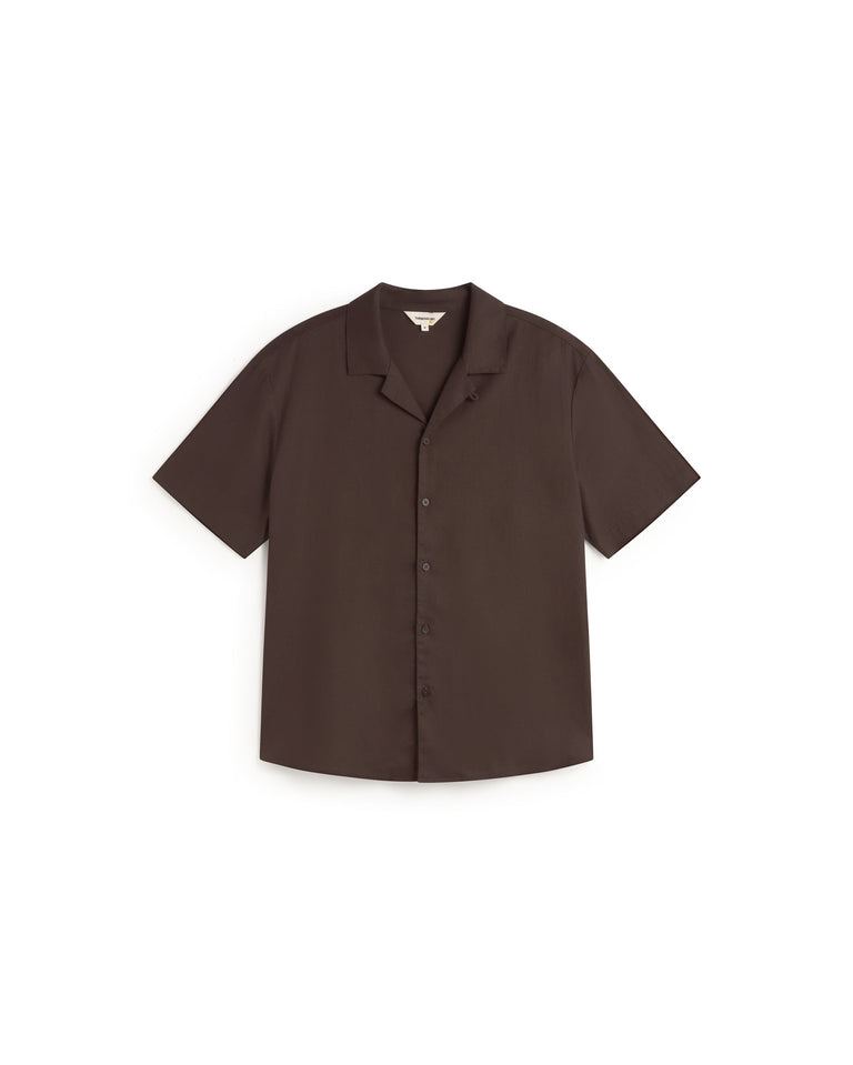 Camisa marrón hemp Junior sostenible silueta - 1