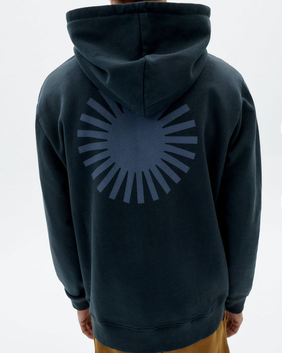 Hoodie grafito sol espalda azul Simon sostenible - 3