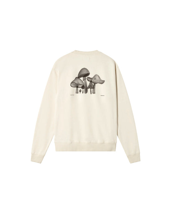 Sudadera blanca funghi Leon sostenible - silueta 3