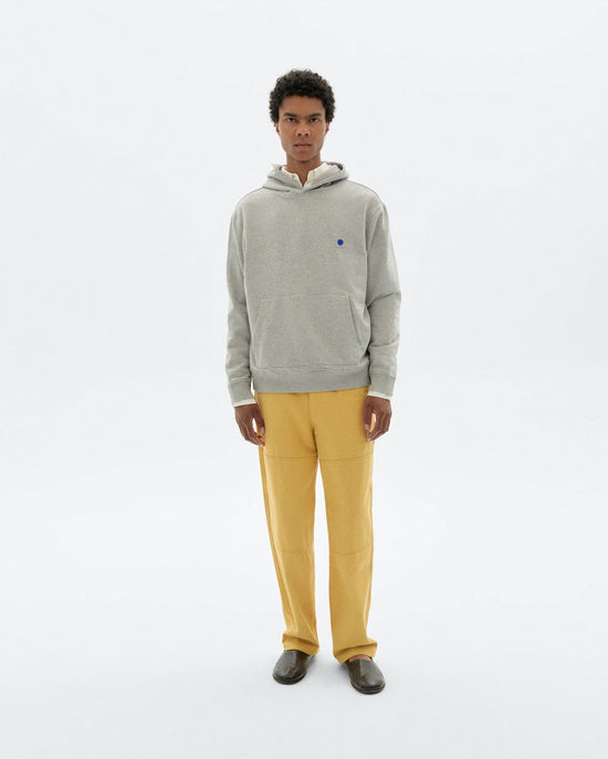 Hoodie gris sol espalda azul Simon sostenible - 2