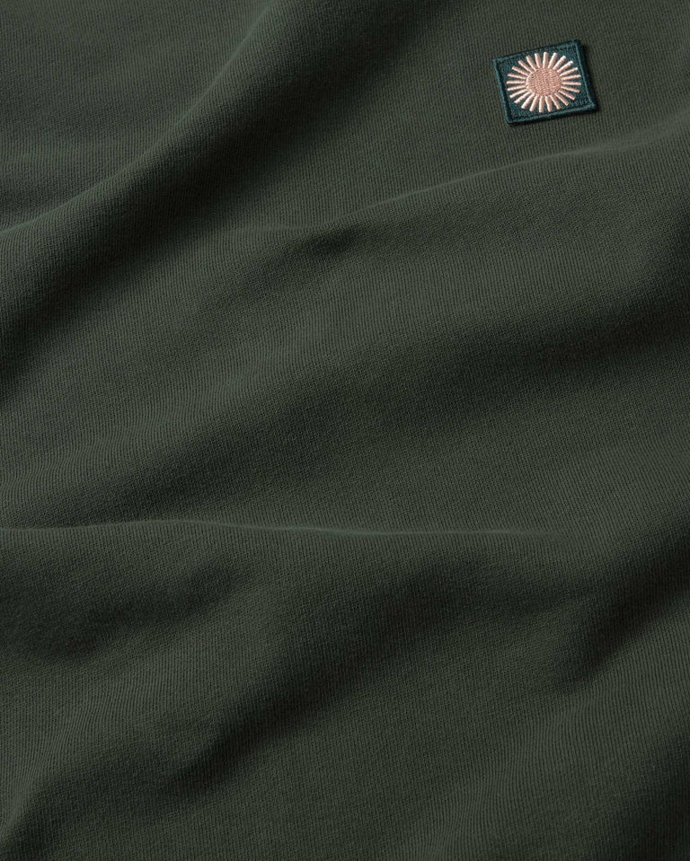 Sudadera verde sol contrast Leon sostenible-silueta3