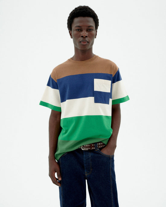 Camiseta rayas multicolor Aaron sostenible-1