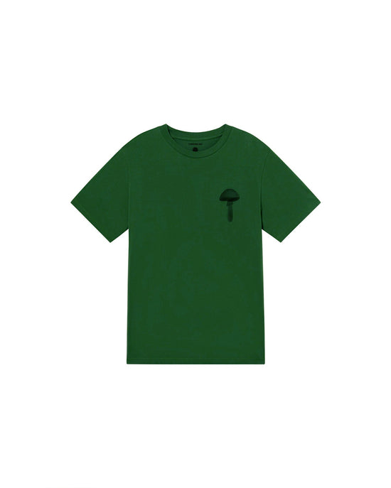 Camiseta verde funghi Zach sostenible - silueta 1