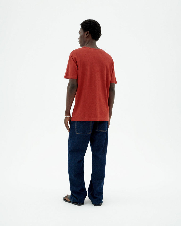 Camiseta roja hemp sostenible-4