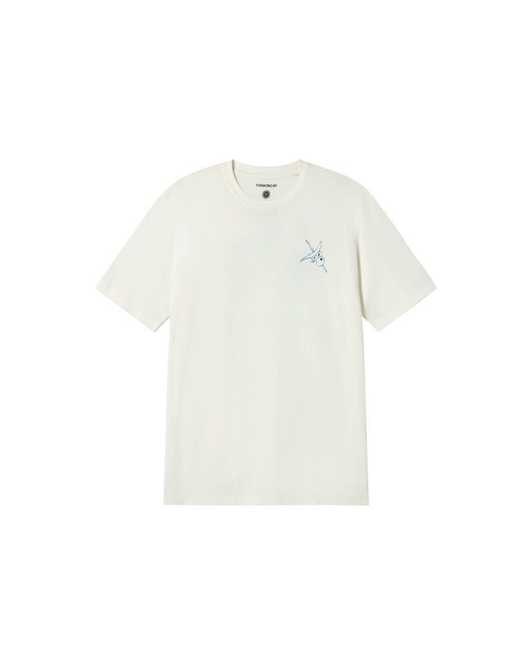 Camiseta blanca chiringuito Aaron sostenible-silueta-1