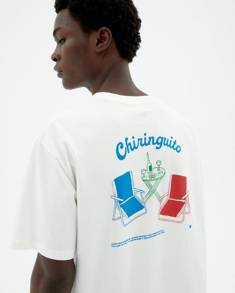 Camiseta blanca chiringuito Aaron sostenible-4
