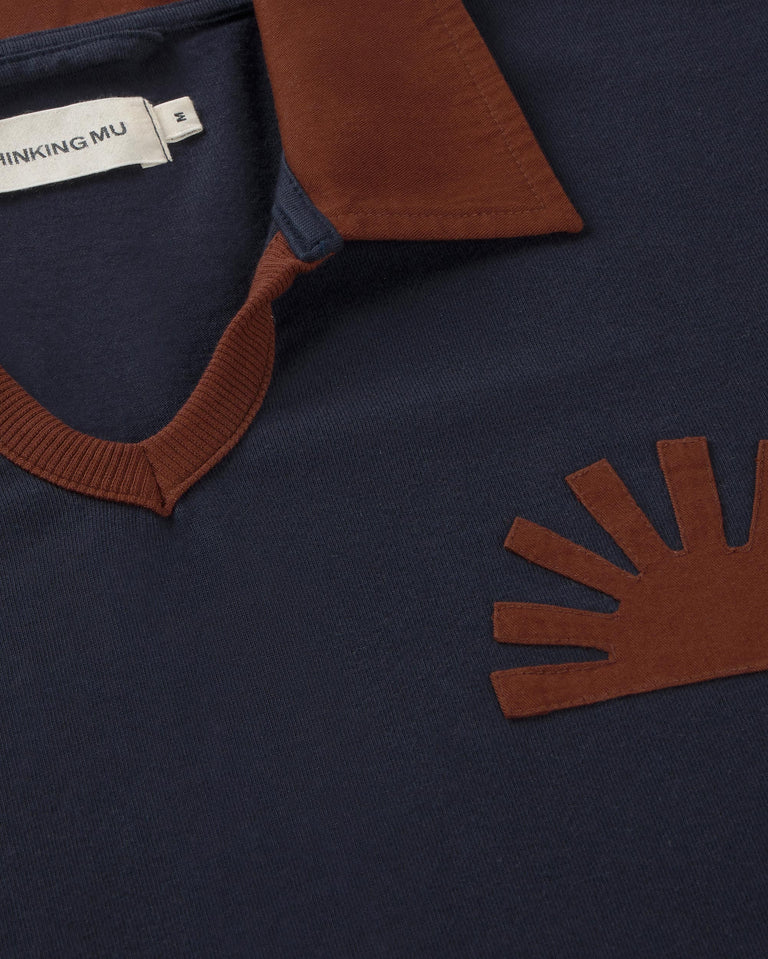 Camiseta navy patched sol Ardie sostenible silueta - 2