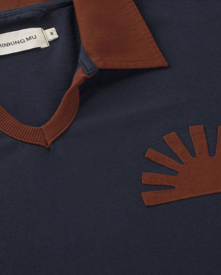 Camiseta navy patched sol Ardie sostenible silueta - 2