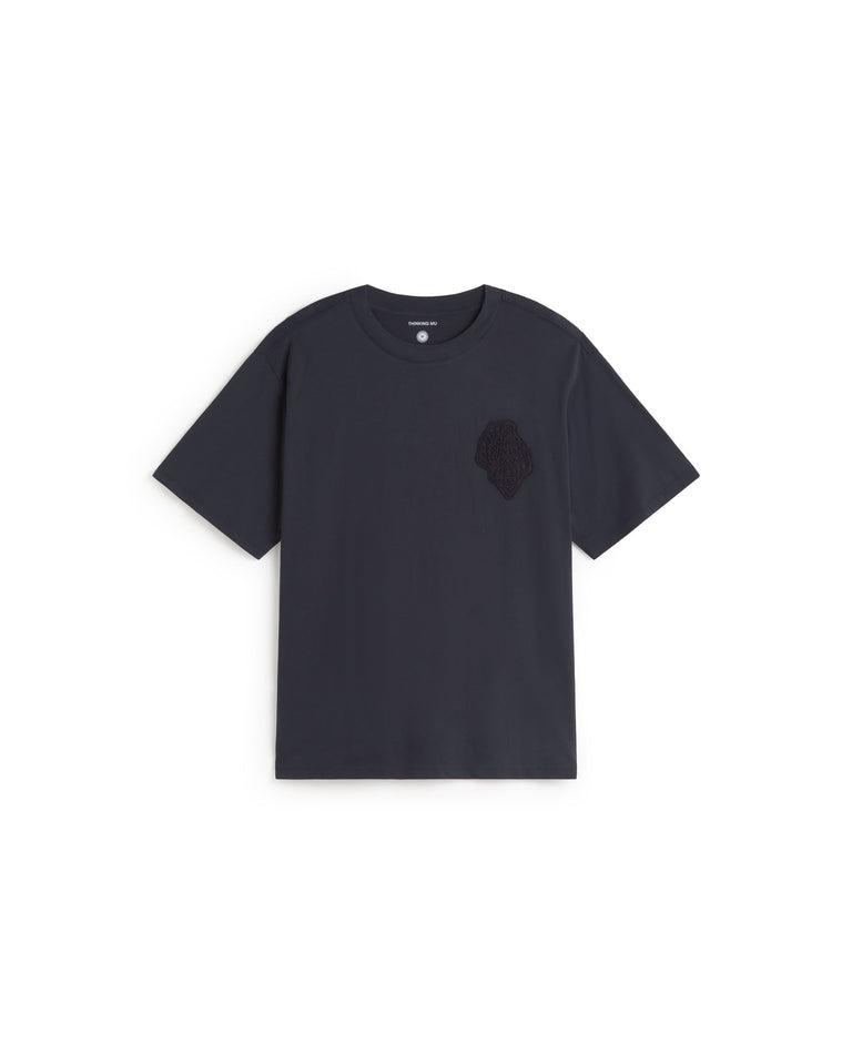 Camiseta oversize navy shell Eric sostenible silueta - 1