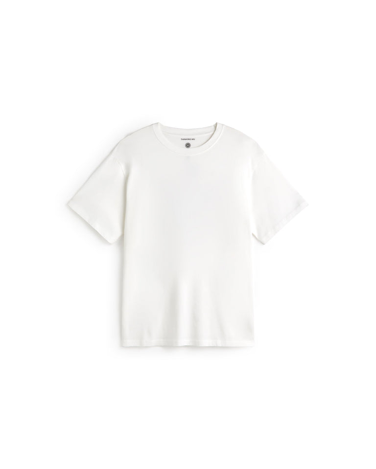 Camiseta blanca patched sol espalda Aaron sostenible silueta - 1