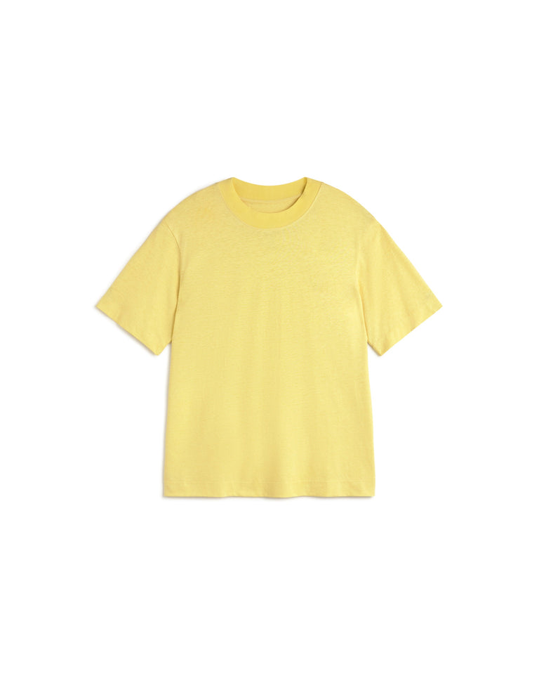 Camiseta amarilla hemp Roy sostenible silueta - 1