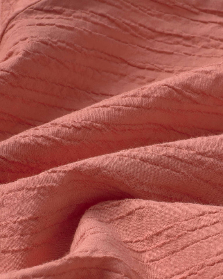 Blusa slim popcorn rosa Kitty sostenible silueta - 2