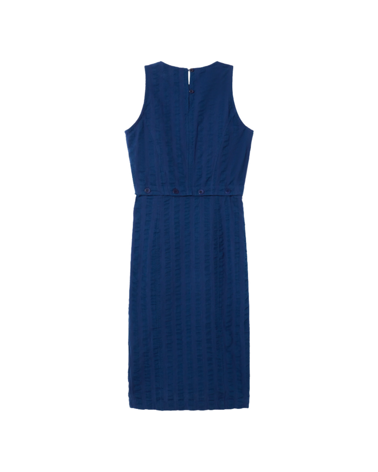 【送料&関税込】Patou Seersucker V Dress Wila blue seersucker dress – THINKING MU APAC