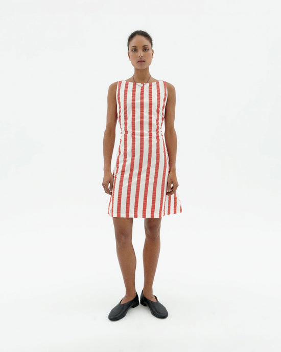 Vestido rayas rojas Cecile sostenible-1