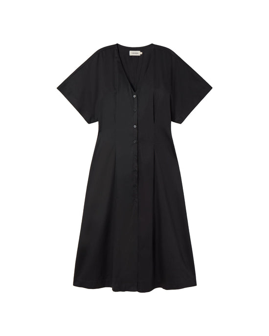 Vestido negro Laura sostenible - silueta 1