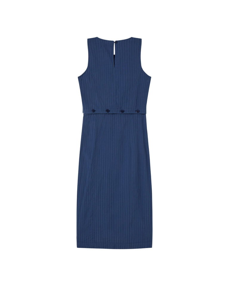 Vestido azul seersucker Wila sostenible-silueta-2