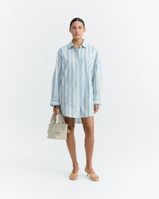 Vestido camisero corto rayas Aurel sostenible - 2