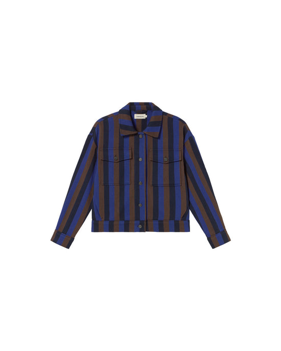 Chaqueta rayas azul totenham Frans sostenible silueta - 1
