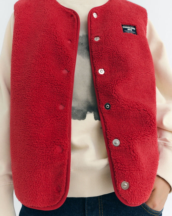 Chaleco borreguito rojo Jay sostenible - 3