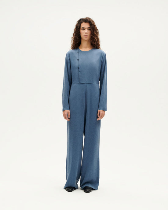 Blue loose-fitting jumpsuit Helga