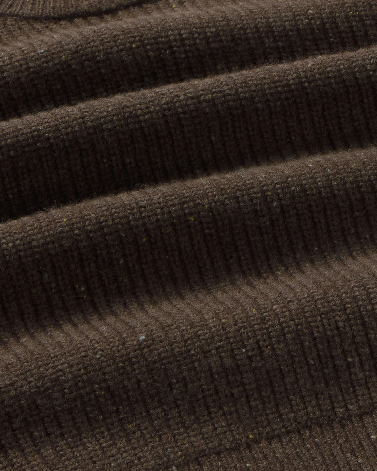 Jersey lana marrón Carmen sostenible silueta - 2