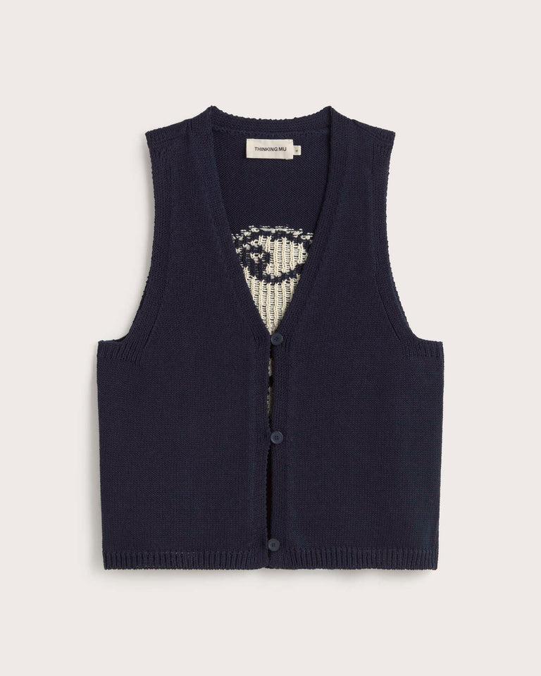 Chaleco punto fish Rob sostenible silueta - 1