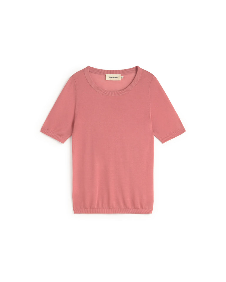 Top punto rosa semitransparente Noctis sostenible silueta - 1