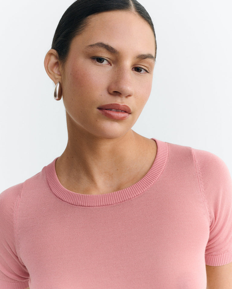 Top punto rosa semitransparente Noctis sostenible - 4