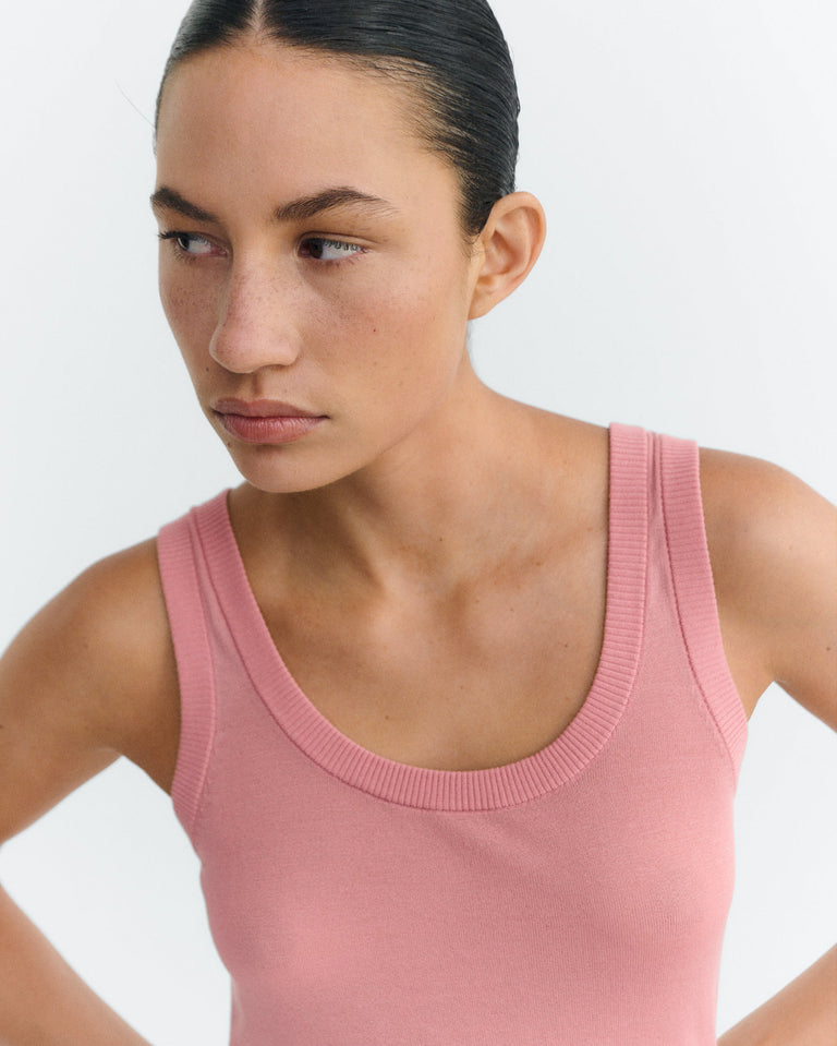 Top punto rosa semitransparente Nocta sostenible - 3